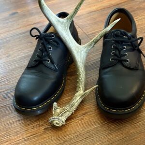 Dr. Martens Black Oxfords with Yellow Stitching